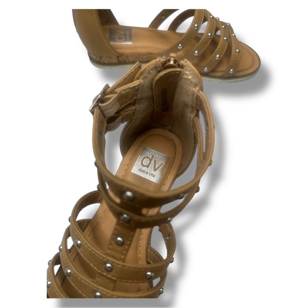 DV Dolce Vita - Girls' Durzy Studded Gladiator Sandals - Size 1 - Picture 7 of 8